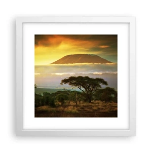 Poster in white frmae - Traveller's Dream - 30x30 cm