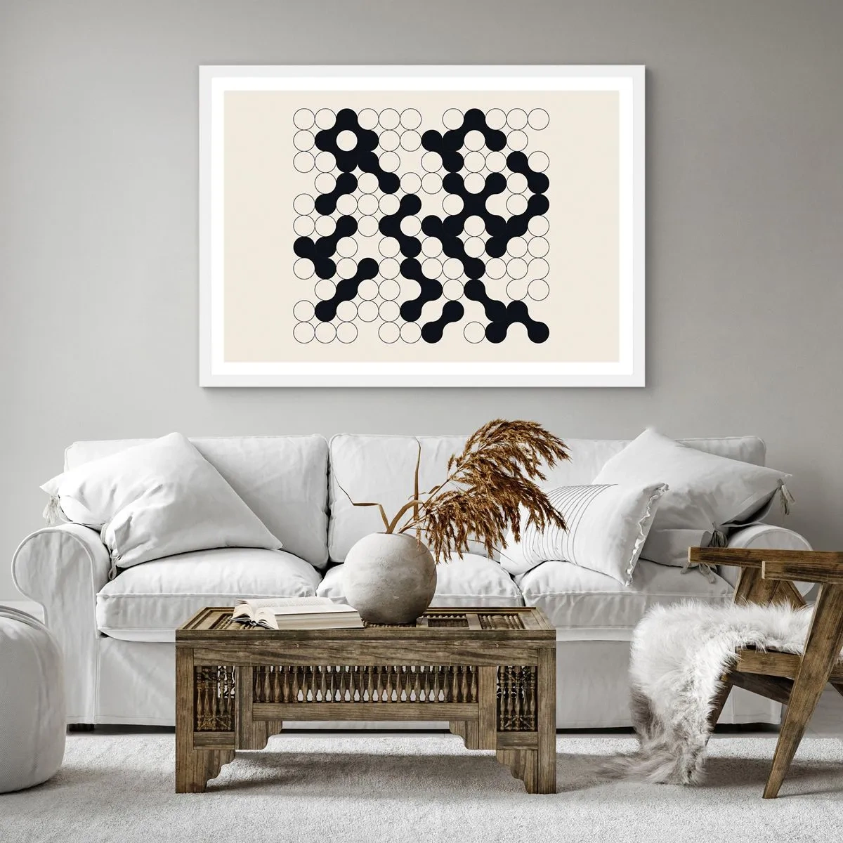 Poster in white frmae - Chinese Play - Variation - 40x40 cm