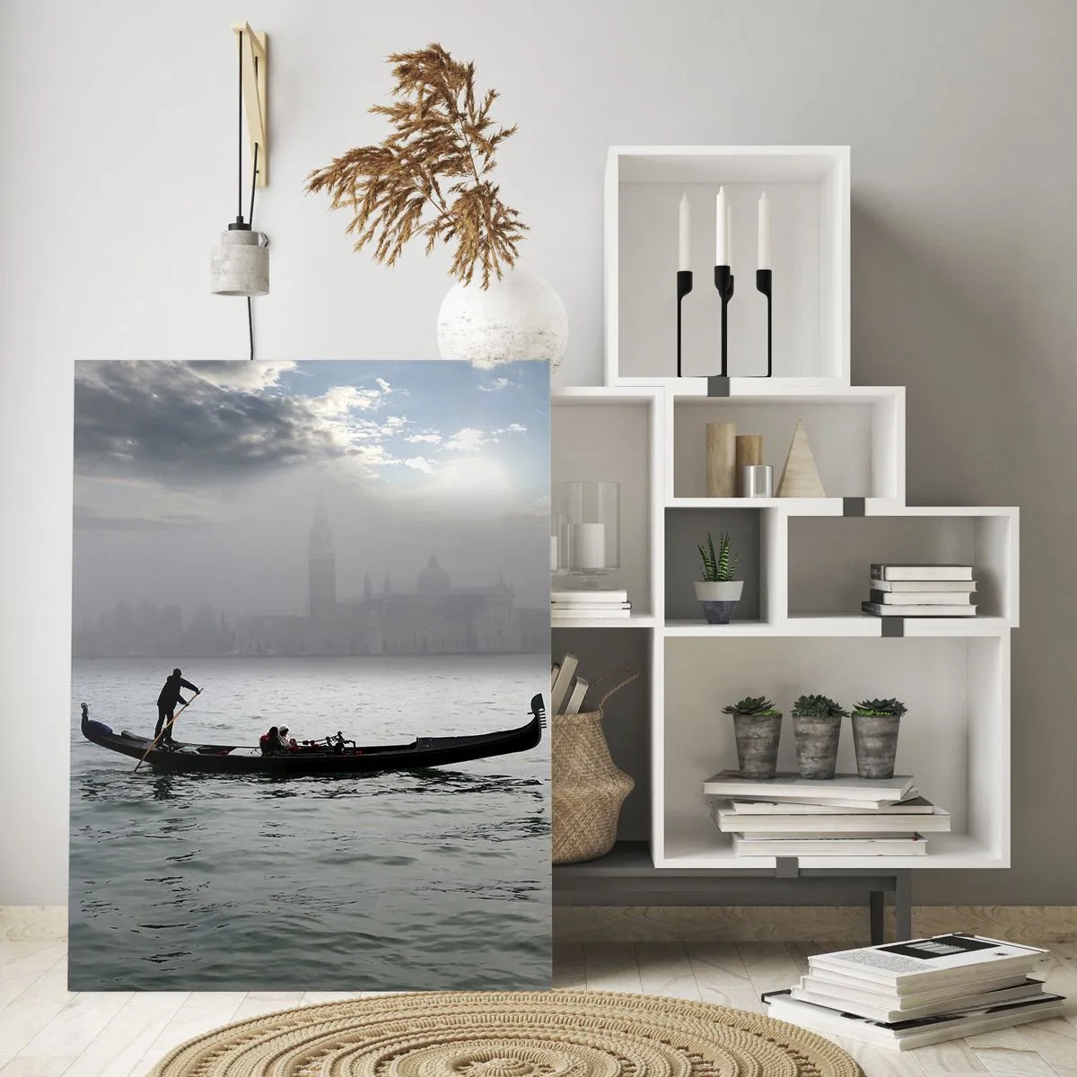 Glass picture - Fairytale City from Water and Fog - 80x120 cm
