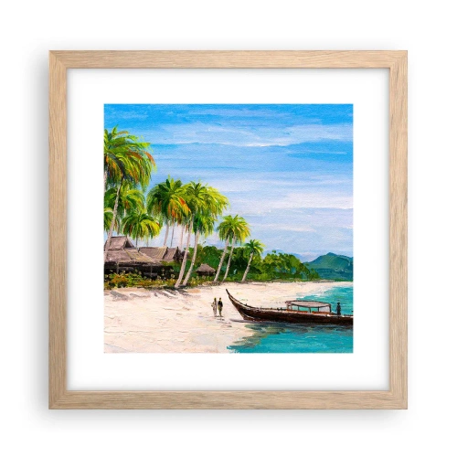 Poster in light oak frame - Exotic Dream - 30x30 cm