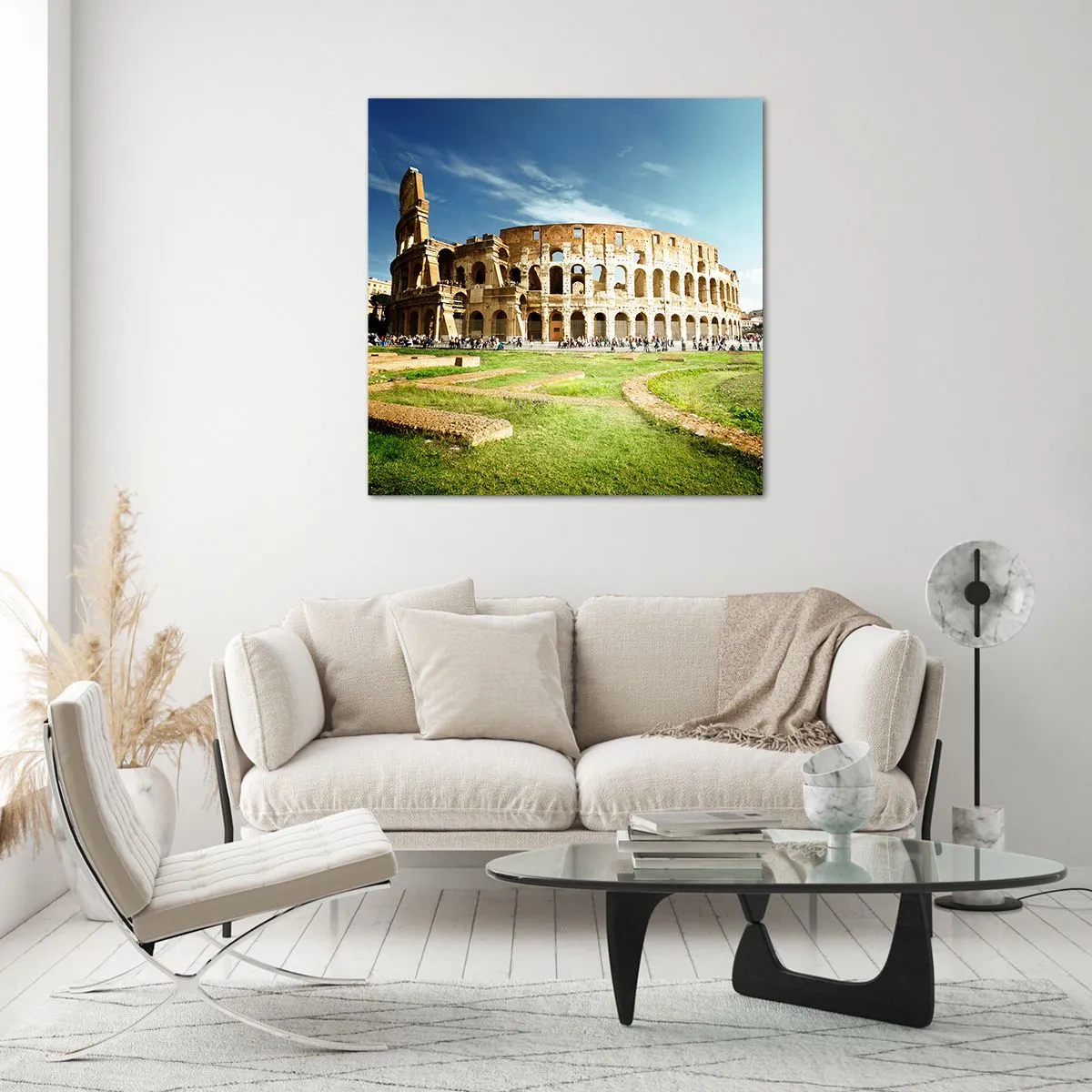 Glass picture - You Can Hear The Sound of Guns - 40x40 cm