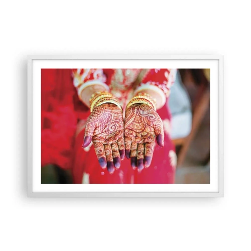 Poster in white frmae - Readt to Catch Happiness - 70x50 cm