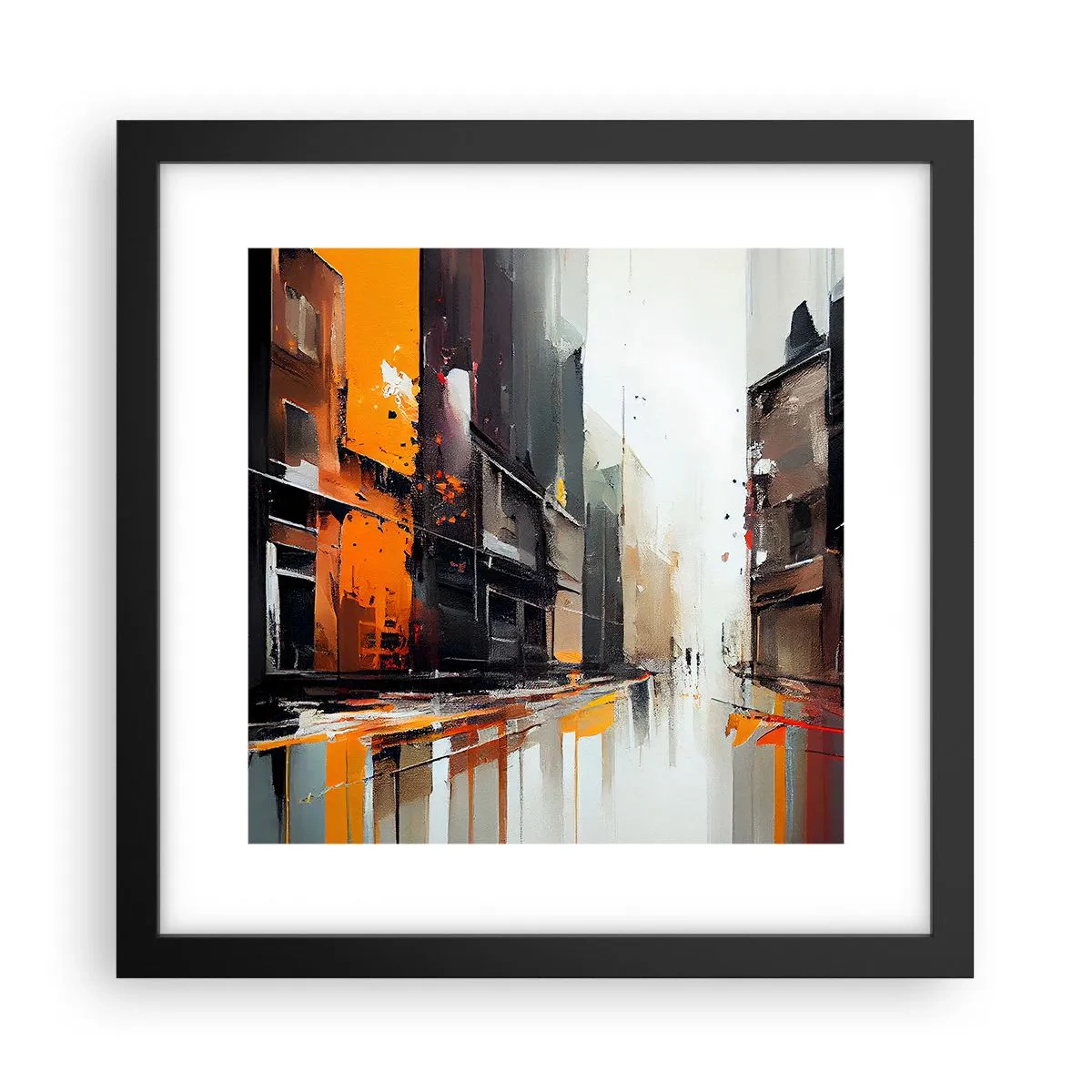 Poster in black frame - Rainy Day - 30x30 cm
