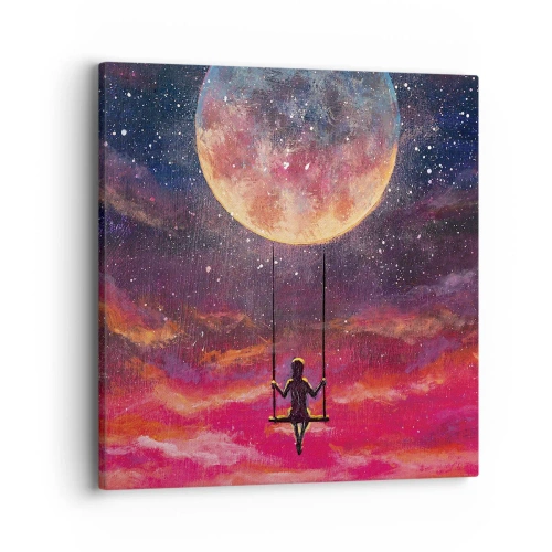 Canvas picture - Swinging in the Clouds - 40x40 cm