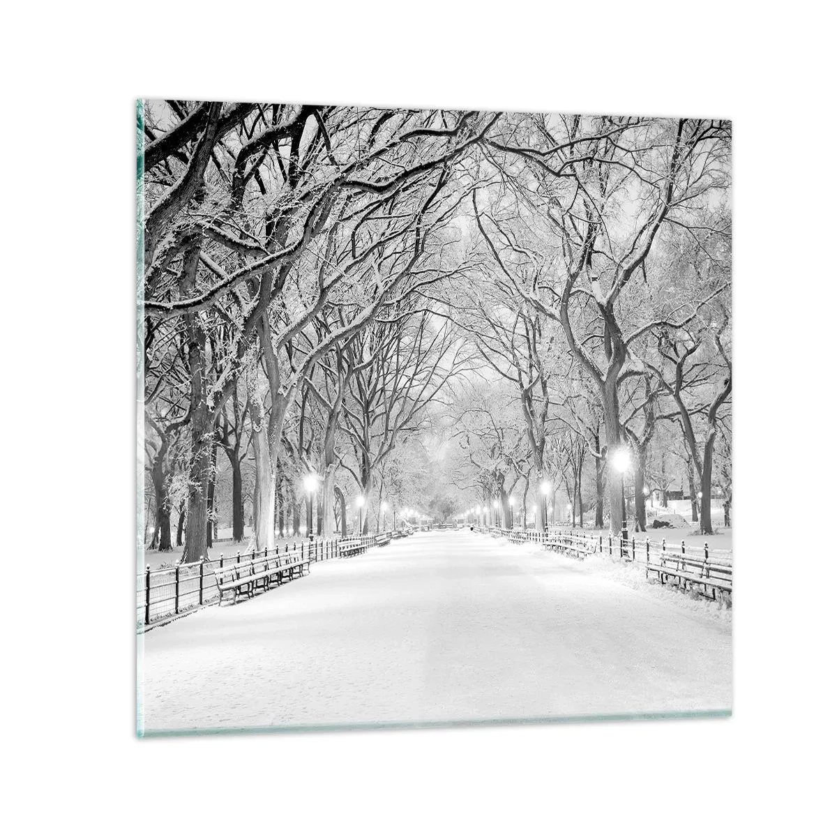 Glass picture - Four Seasons: Winter - 30x30 cm