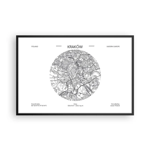 Poster in black frame - Anatomy of Crocow - 91x61 cm