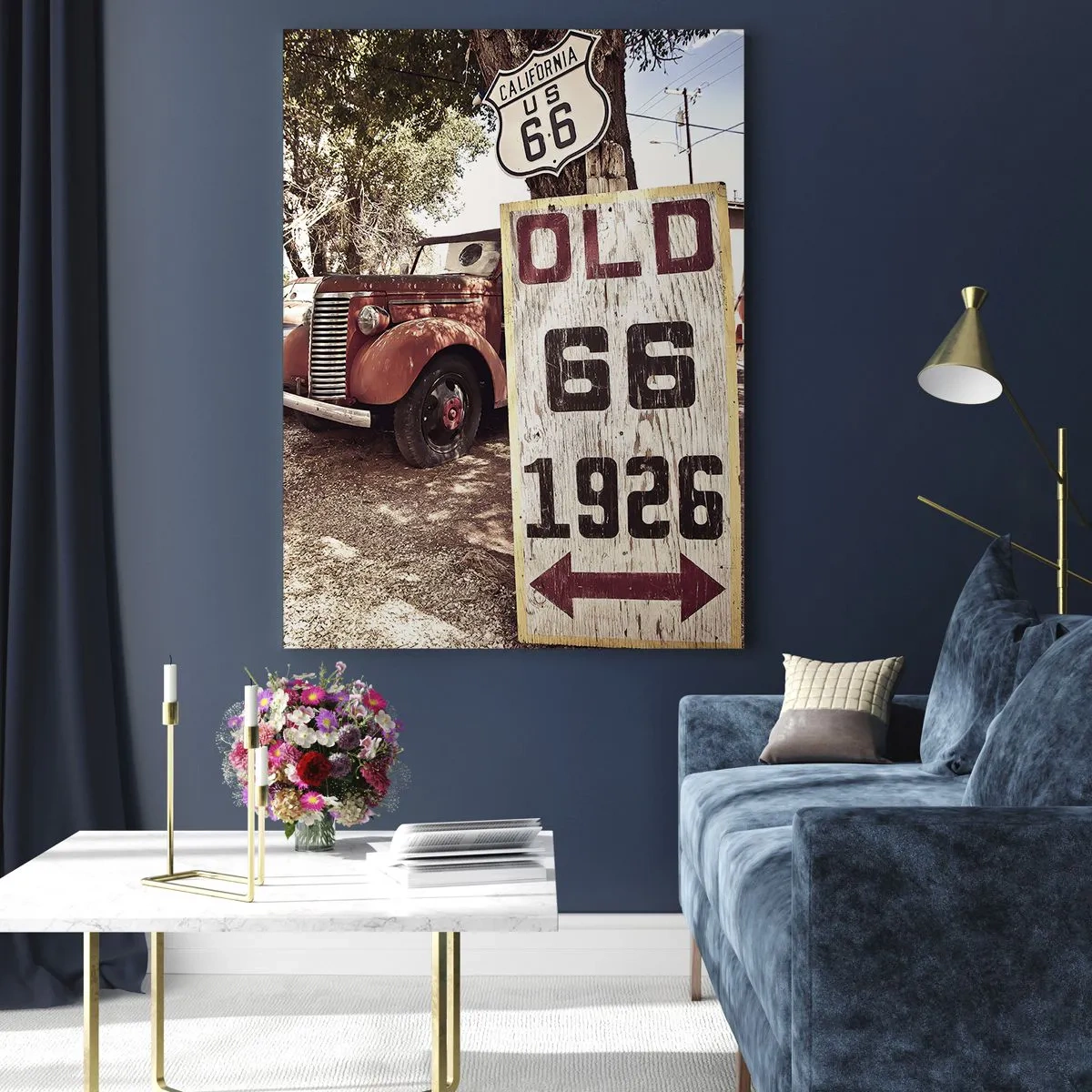 Glass picture - Legend of an American Province - 50x70 cm