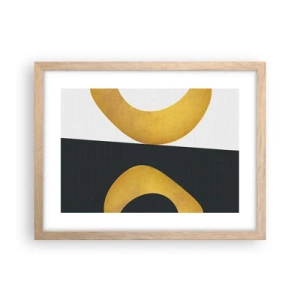 Poster in light oak frame - First Of All: Gold - 40x30 cm