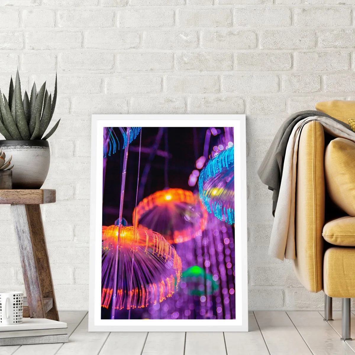 Poster in white frmae - Light Fountain - 40x50 cm