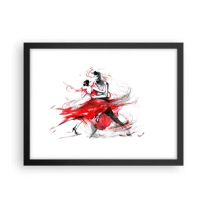 Poster in black frame - Tango - Rhythm of Passion - 40x30 cm