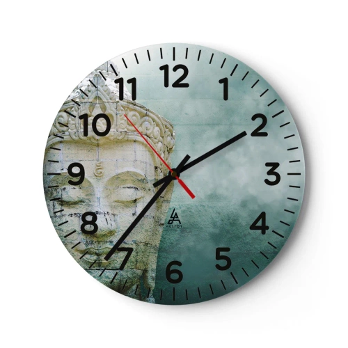 Wall clock - Clock on glass - In Search of Light - 40x40 cm