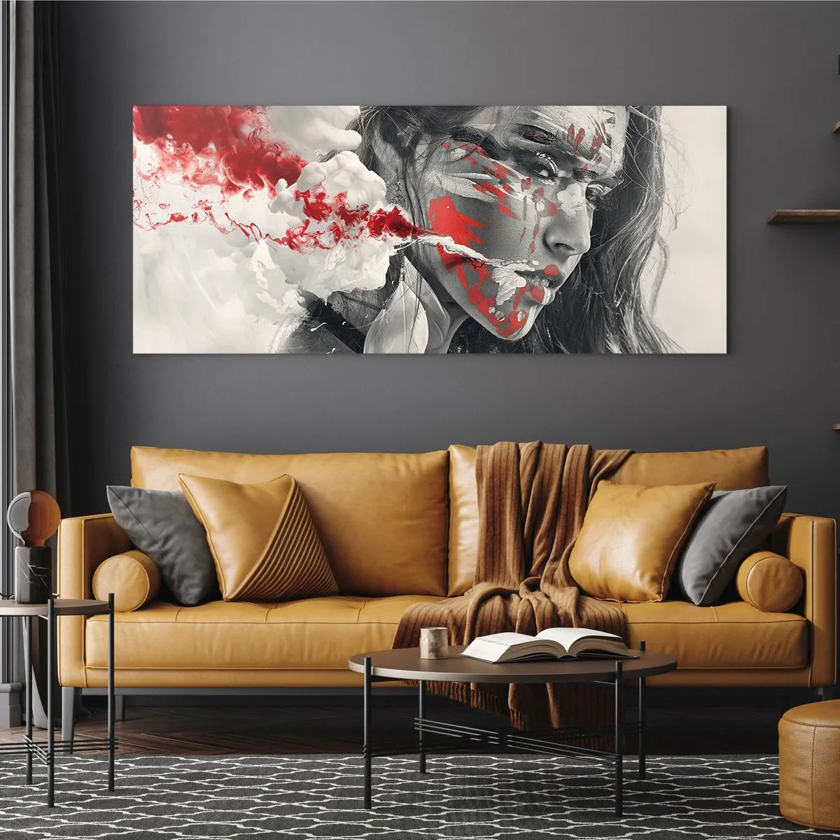 Glass picture - Smoke of Absurdity - 160x50 cm