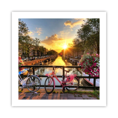Poster - Spring Morning in Amsterdam - 50x50 cm