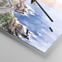 Clock face with lines