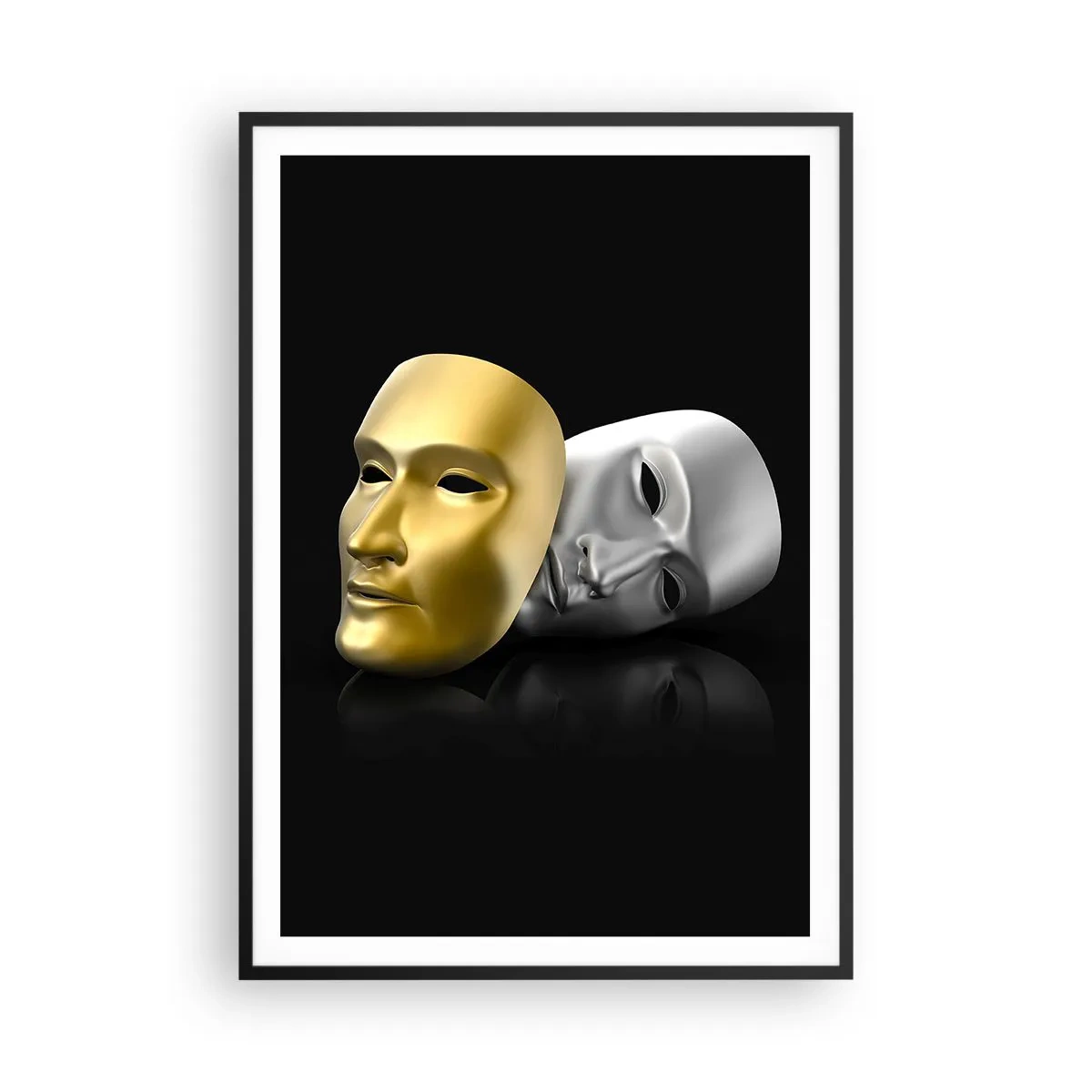 Poster in black frame - Life Is a Theatre - 70x100 cm
