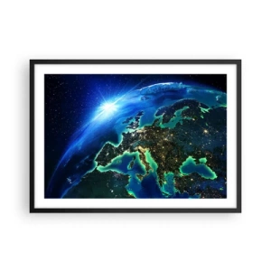 Poster in black frame - Sparkling Europe - 70x50 cm