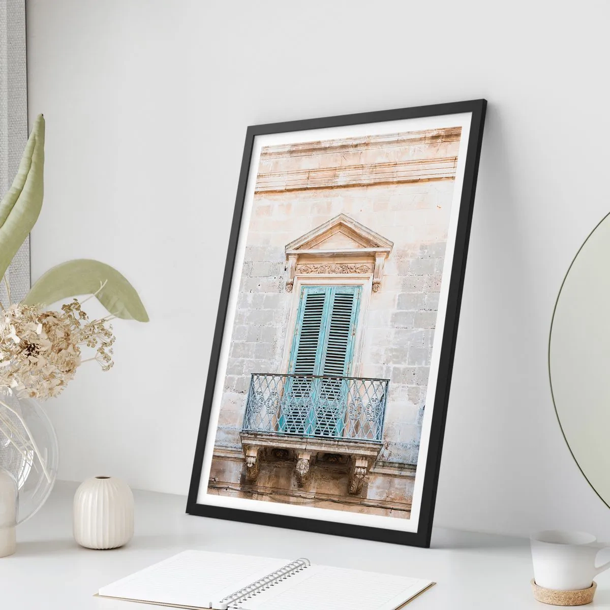 Poster in black frame - Exceptional Charm of Italy - 30x40 cm