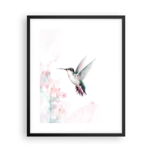 Poster in black frame - Stopped in Flutter - 40x50 cm