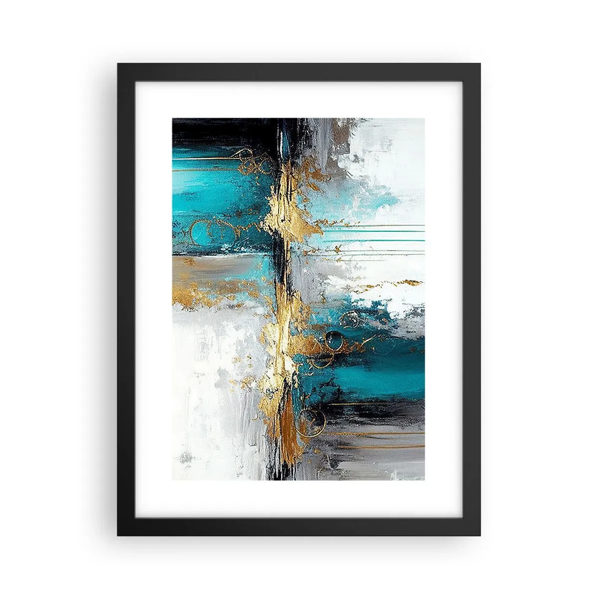 Poster in black frame - Everything Flows - 30x40 cm