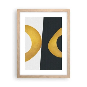 Poster in light oak frame - First Of All: Gold - 30x40 cm