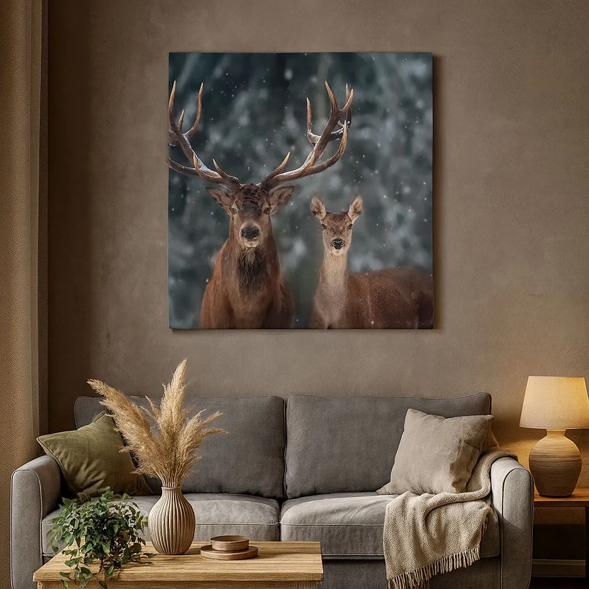 Canvas picture - Master of the Forest with His Wife - 30x30 cm