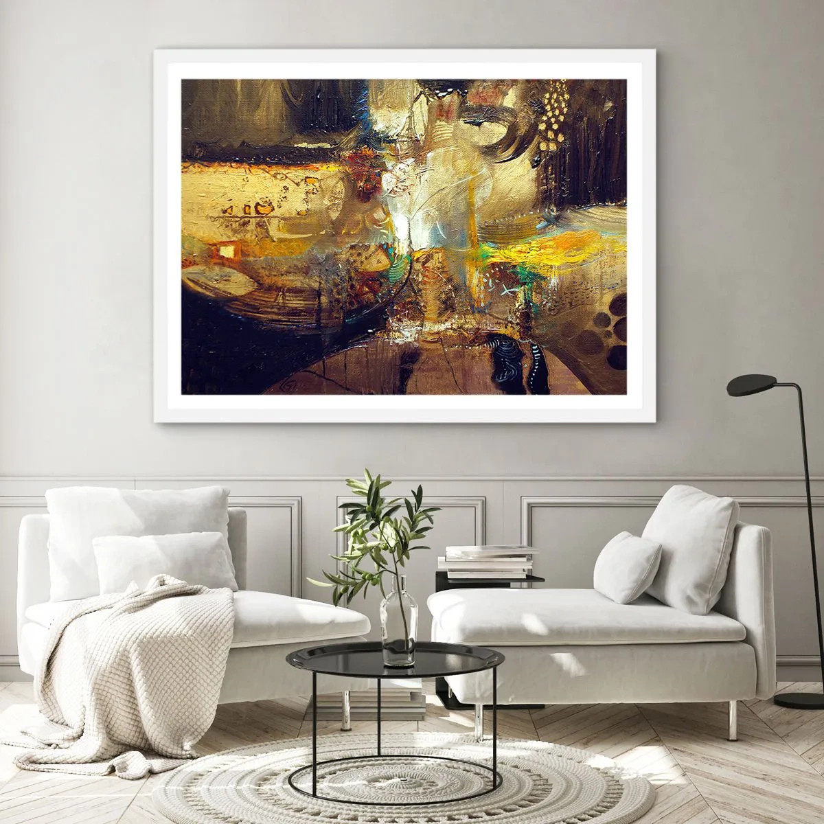 Poster in white frmae - Cold, Warm, Hot - 70x50 cm