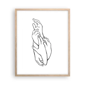 Poster in light oak frame - Good Touch - 40x50 cm