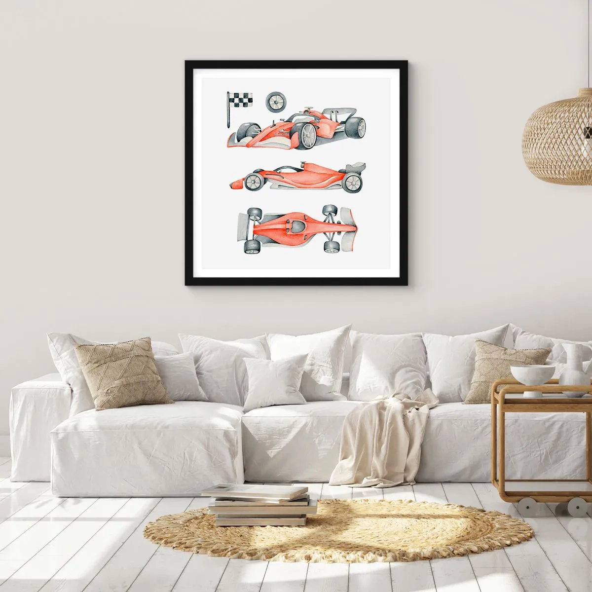 Poster in black frame - Race for the Dreams - 40x40 cm
