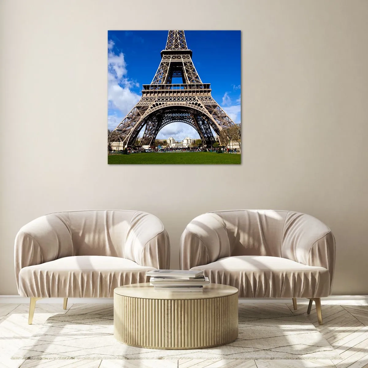 Glass picture - Whole Paris at Her Feet - 70x70 cm