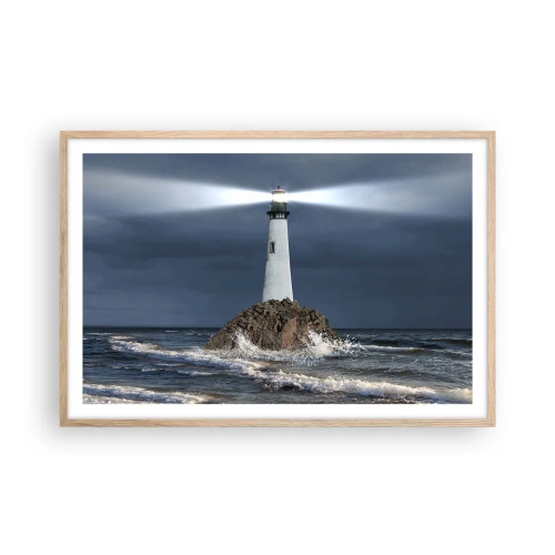 Poster in light oak frame - Here…Here…Here! - 91x61 cm