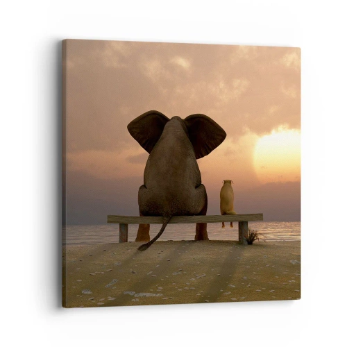 Canvas picture - It Feels Good to Be Quiet Together - 40x40 cm