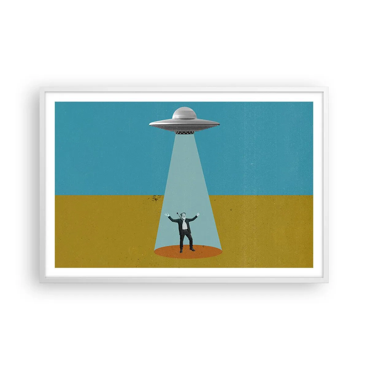 Poster in white frmae - Close Encounter - 91x61 cm