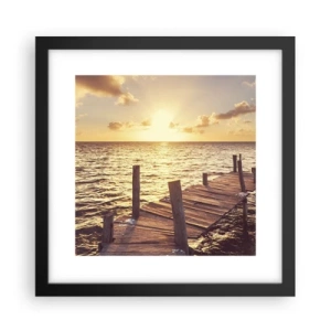 Poster in black frame - Golden Land of Tranquility - 30x30 cm