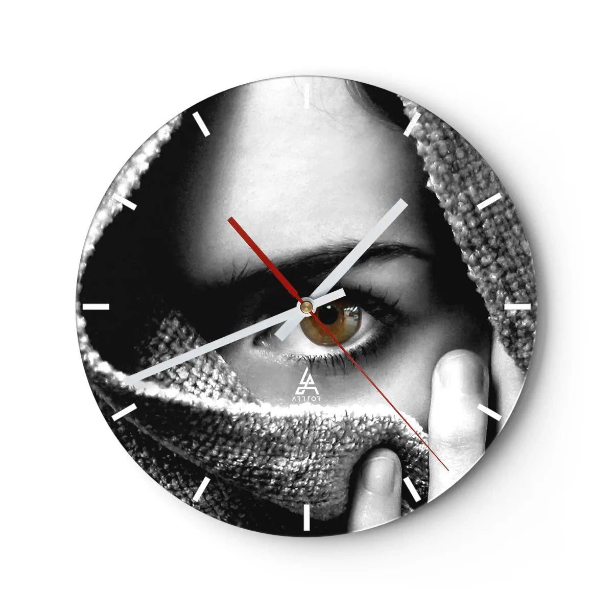 Wall clock - Clock on glass - Know the Secret - 40x40 cm