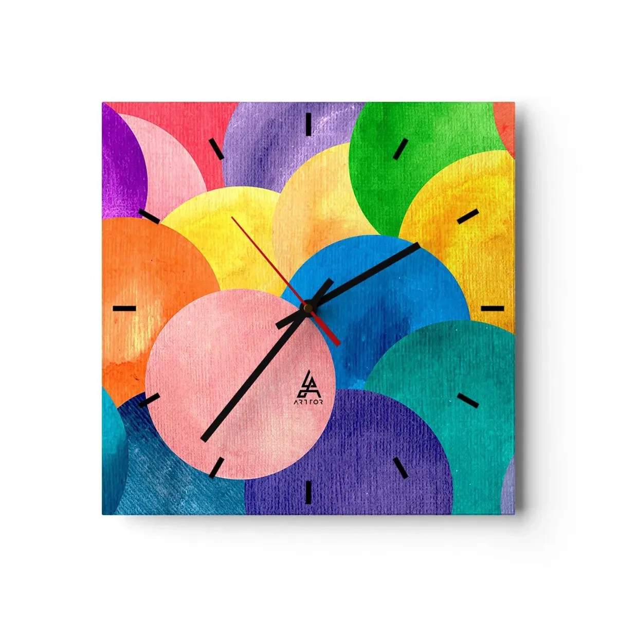 Wall clock - Clock on glass - Primordial Fullness of Life - 40x40 cm