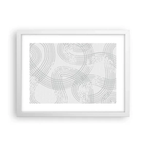 Poster in white frmae - No Straight Line - 40x30 cm