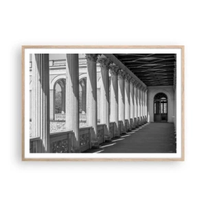 Poster in light oak frame - Sunny Arcade - 100x70 cm