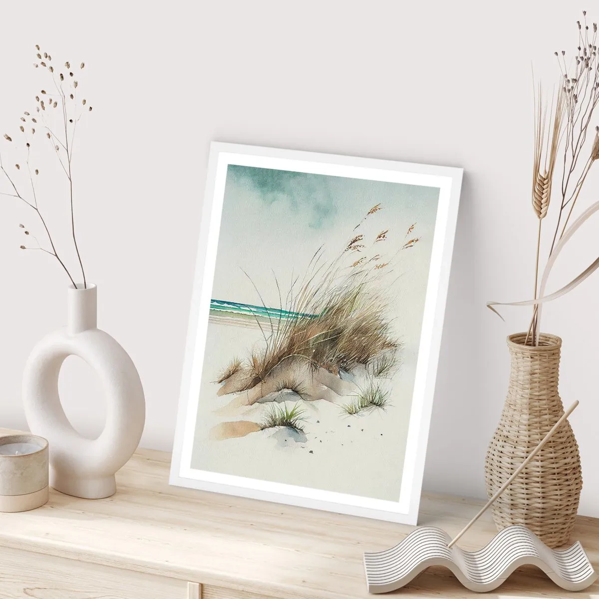 Poster in white frmae - Wrapped by Sand - 70x100 cm