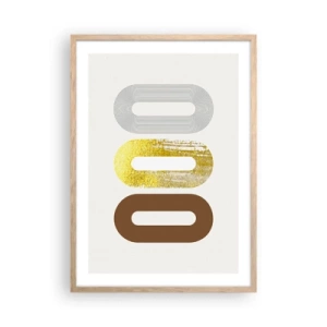 Poster in light oak frame - Ooo! - 50x70 cm