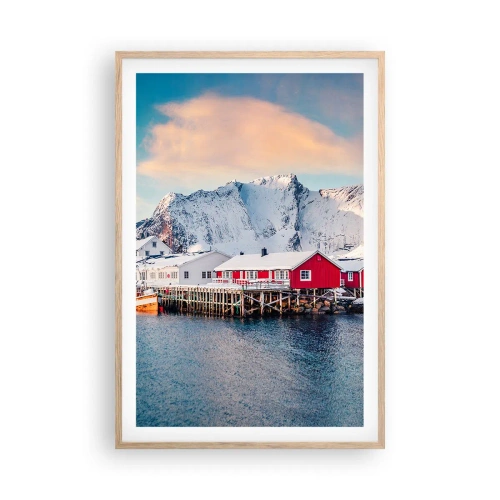Poster in light oak frame - Northern Retreat - 61x91 cm