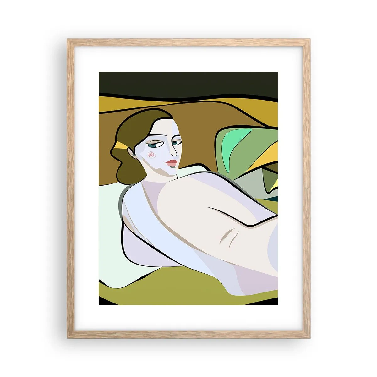 Poster in light oak frame - Intimate Portrait - 40x50 cm