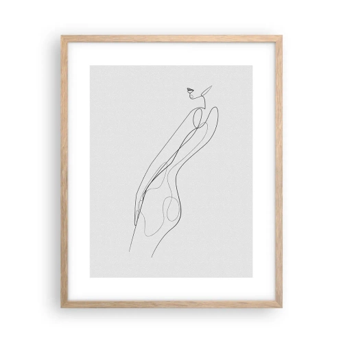 Poster in light oak frame - Barely a Promise - 40x50 cm