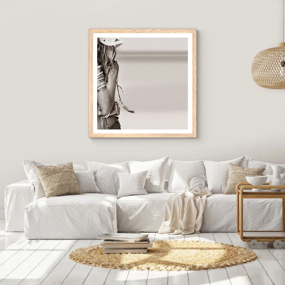 Poster in light oak frame - Like a Girl - 30x30 cm