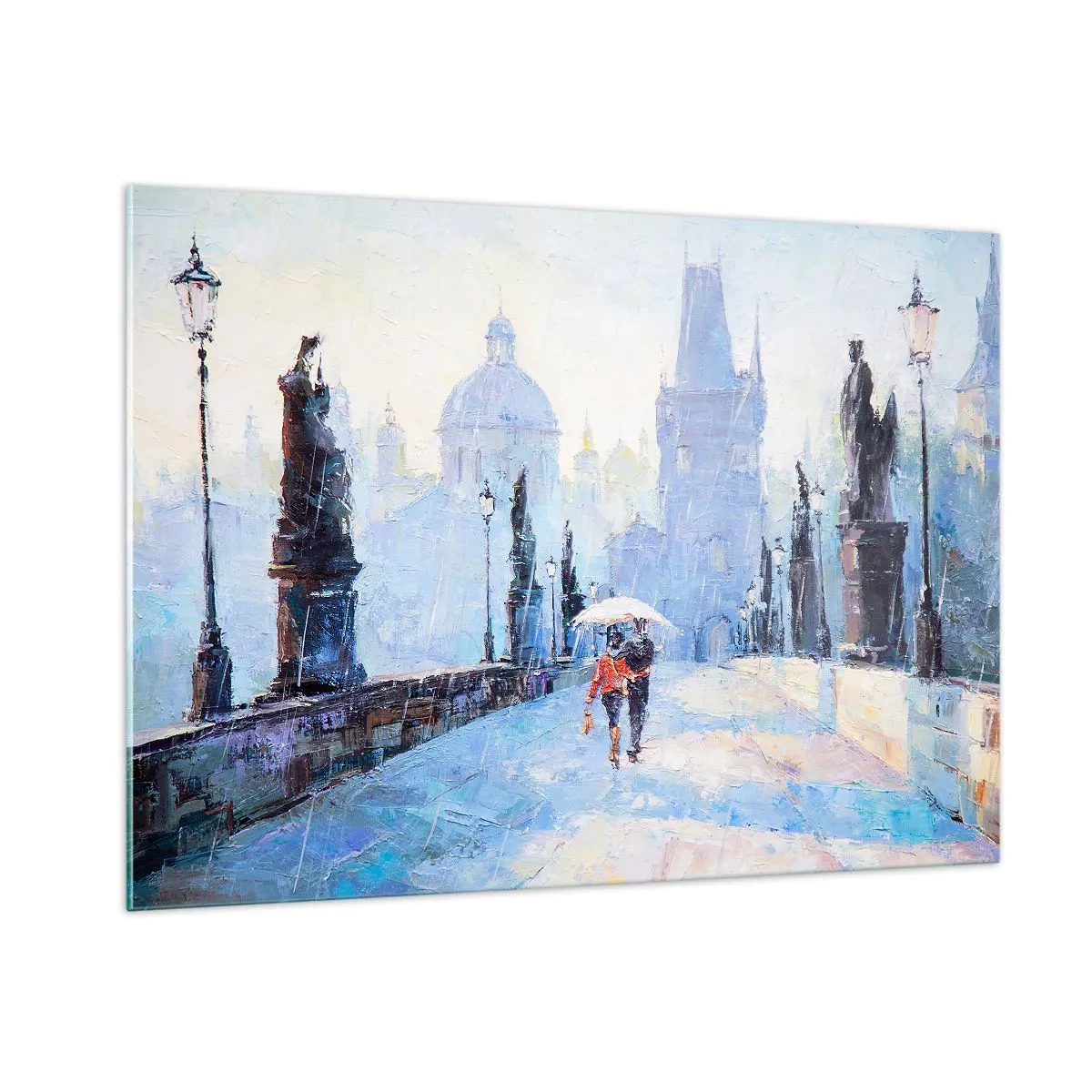 Glass picture - Rain Enchanted Us - 100x70 cm