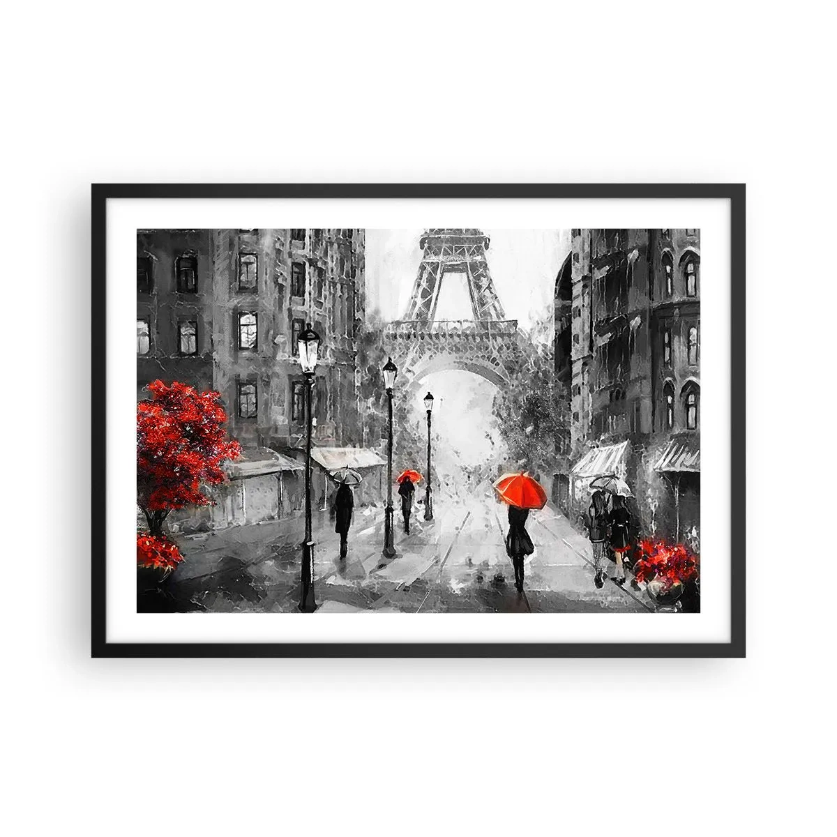 Poster in black frame - All Roads Lead to Her - 70x50 cm