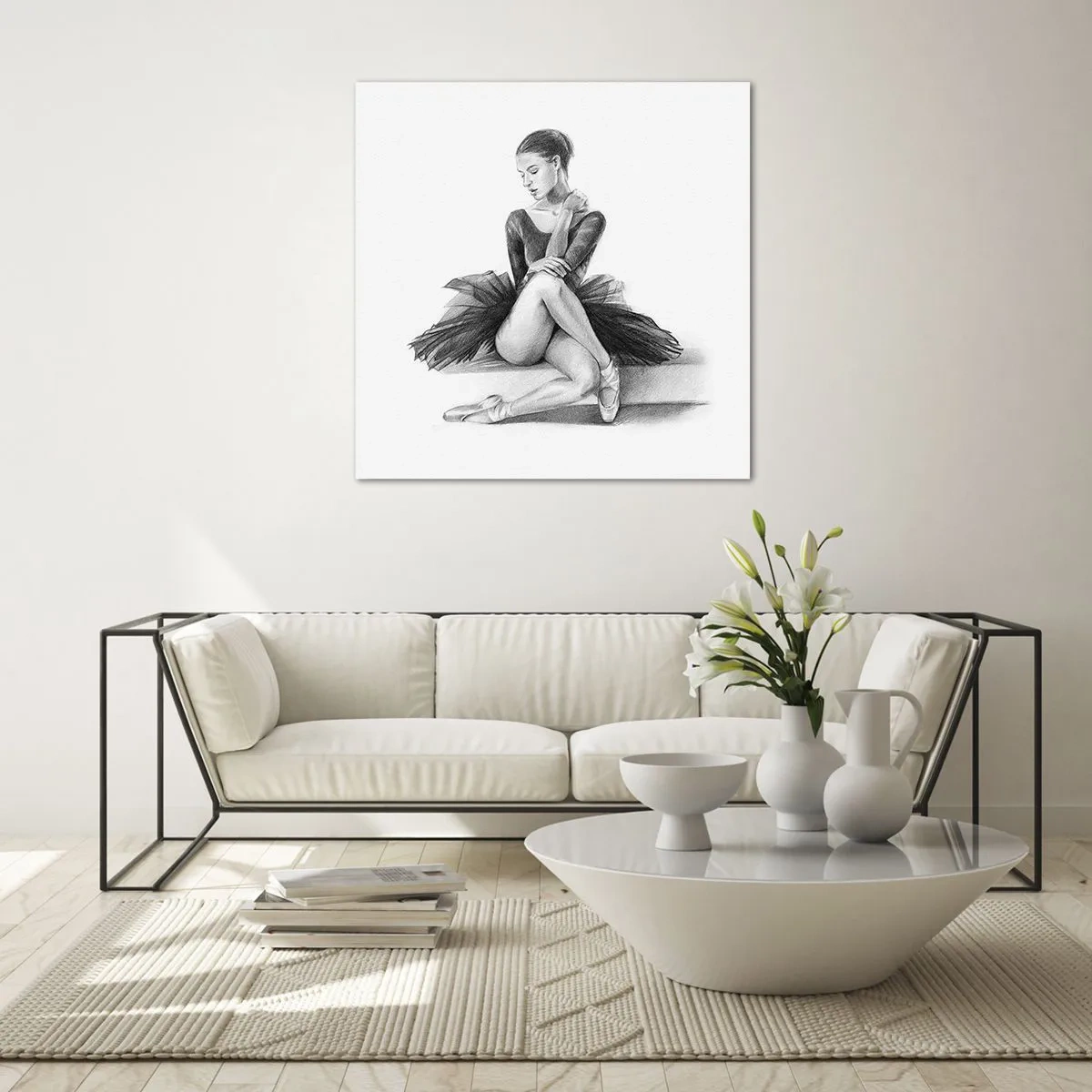 Glass picture - Enchanted by a Dance - 30x30 cm