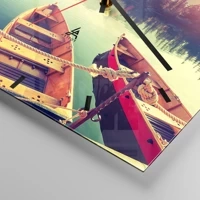 Clock face with lines