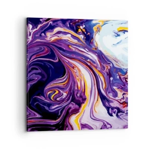 Canvas picture - Bending of Space in Purple - 70x70 cm