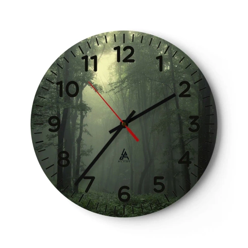 Wall clock - Clock on glass - Before It Wakes Up - 30x30 cm