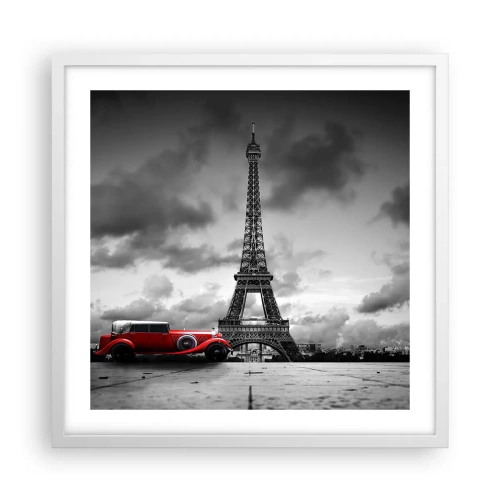 Poster in white frmae - Not So Long Ago in Paris - 50x50 cm